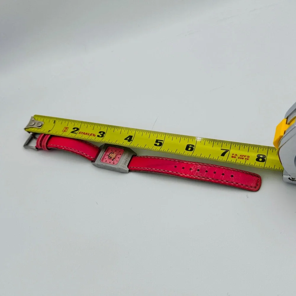 Rare Paul Frank Watch Julius Monkey Face Dial Pink Leather Band Japan Movement